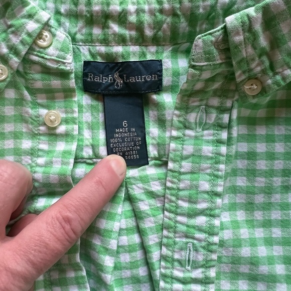 Darling boys size 6 Ralph Lauren button down shirt. Perfect condition - worn 1x - Picture 2 of 3